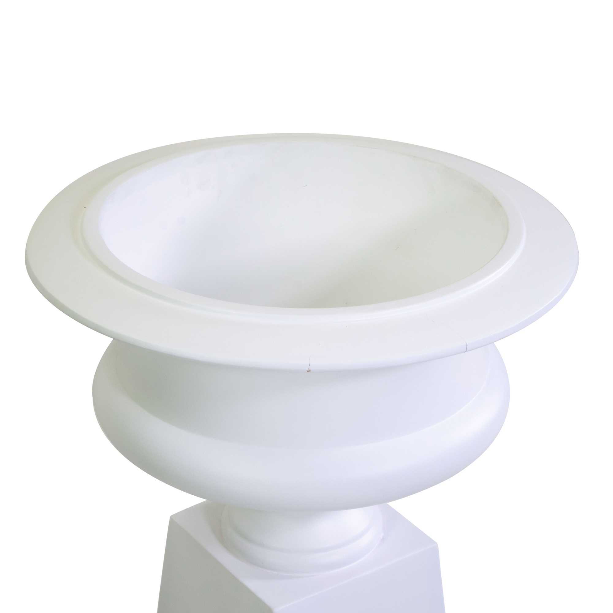 Portavaso in resina bianco opaco cm58x58h67