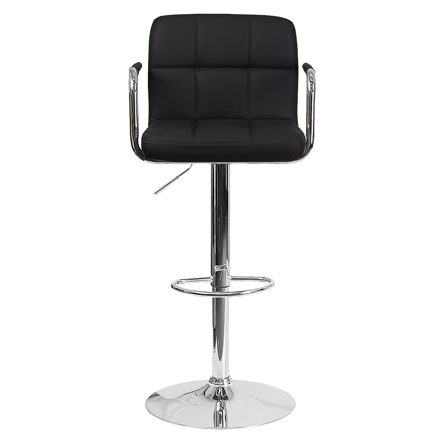 Lot de 2 tabourets de bar noir avec accoudoirs MIKE