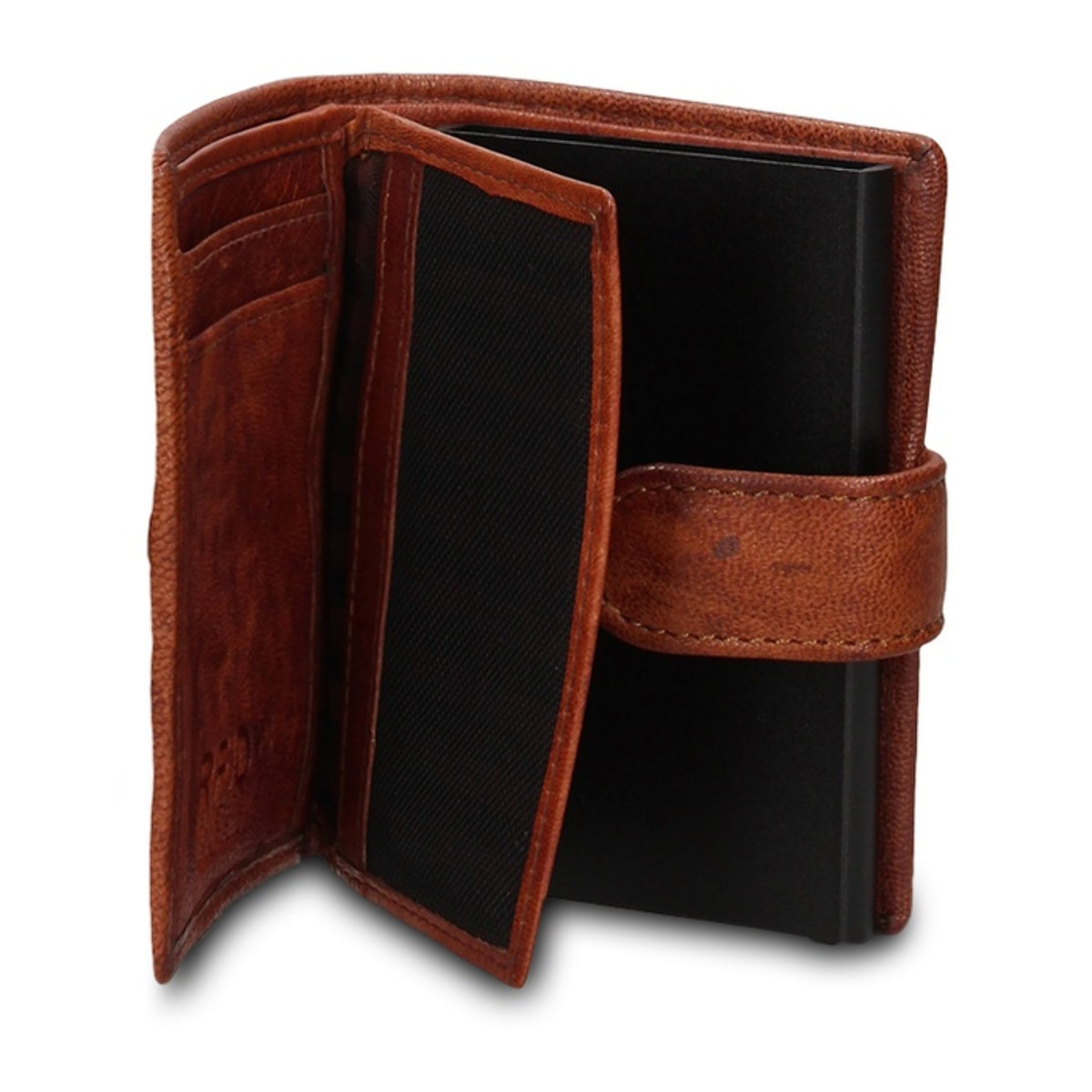 Portafoglio uomo in vera pelle - Modello Ebroin - Casual - 7.5 x 10.0 x 2.0 cm