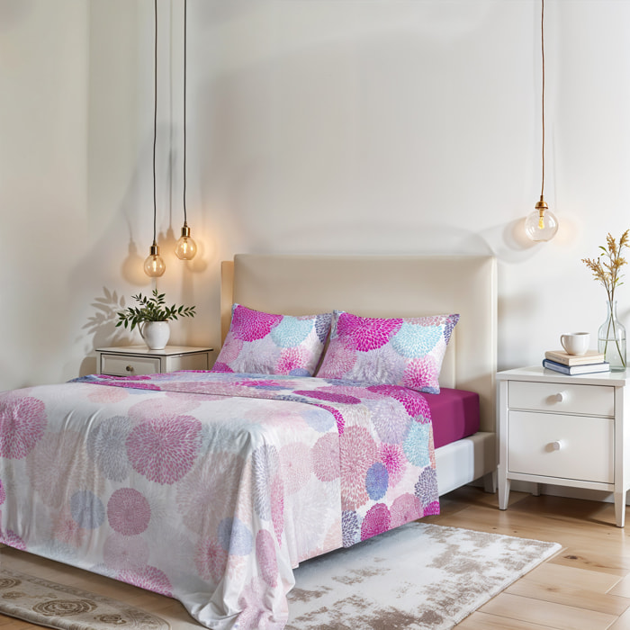 COMPLETO LETTO FANTASY, 100% Microfibra - SOFFIONI
