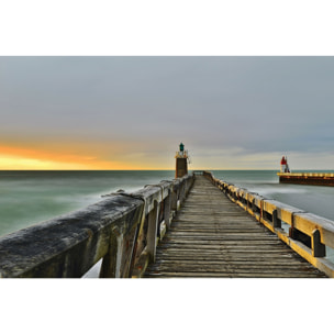 Tableau capbreton glassy sous estacade Toile imprimée