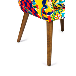 Poltrona Excelsa Sicilian Rhapsody in poliestere e multistrato 70x65x83 cm multicolore