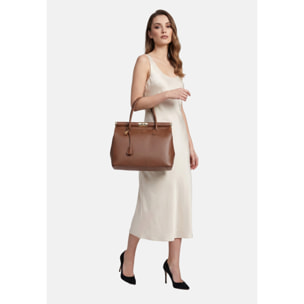 Borsa a mano da donna - Modello Aleria - Vera pelle - 35.0 x 26.0 x 16.0 cm