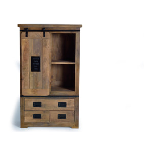 Alacena de Madera de Mango 90 Cm Estilo Industrial