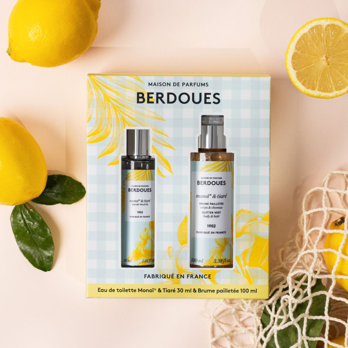 Monoï & Tiaré - Coffret Eau de Toilette 30 ml + Brume pailletée 100 ml