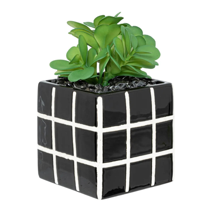 Plante artificielle Family corner pot céramique H17cm