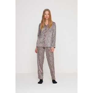 Pigiama donna luna in raso a taglio uomo Noidinotte