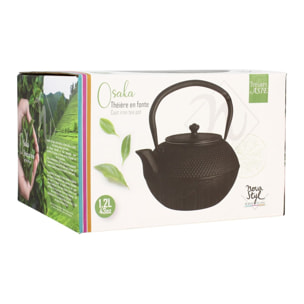 Théière en fonte noire 1,2L TRESOR D'ASIE