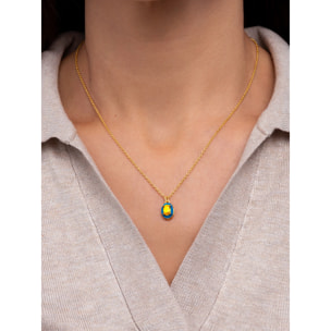 Collana Blue Pop  Placcato Oro