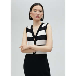 Vestito in maglia bicolore