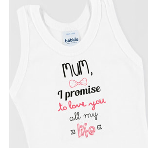 Body bebé tirantes personalizado frases