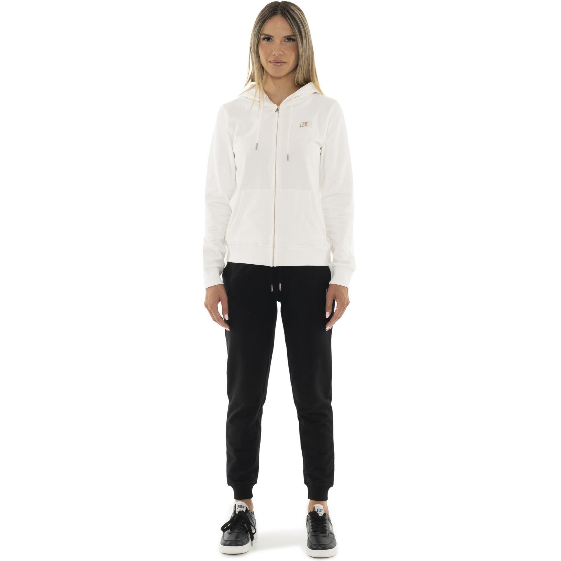 Chándal de invierno para mujer con capucha y cremallera 'Plata'