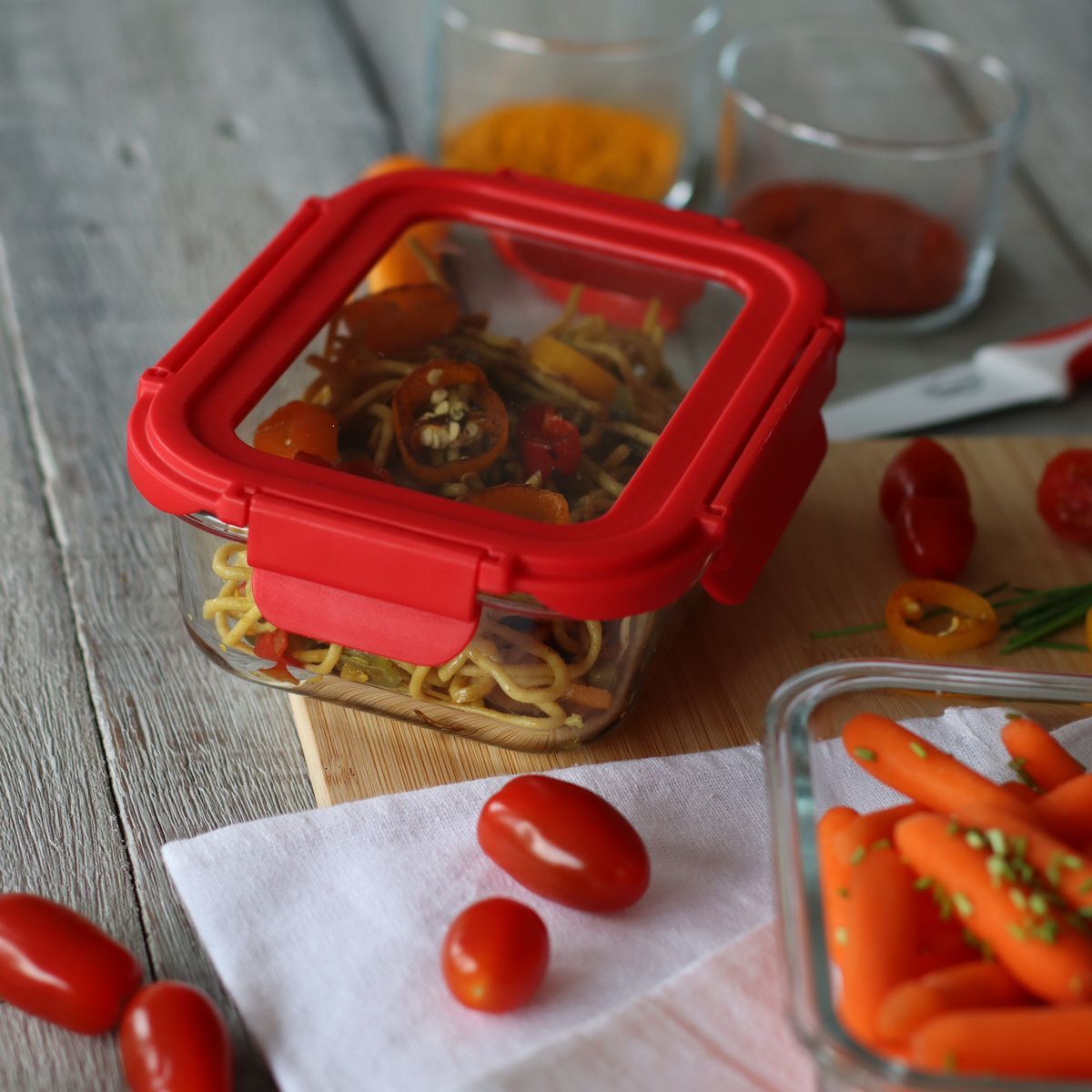 Boîte hermétique rectangle 630ml en verre CRISTAL