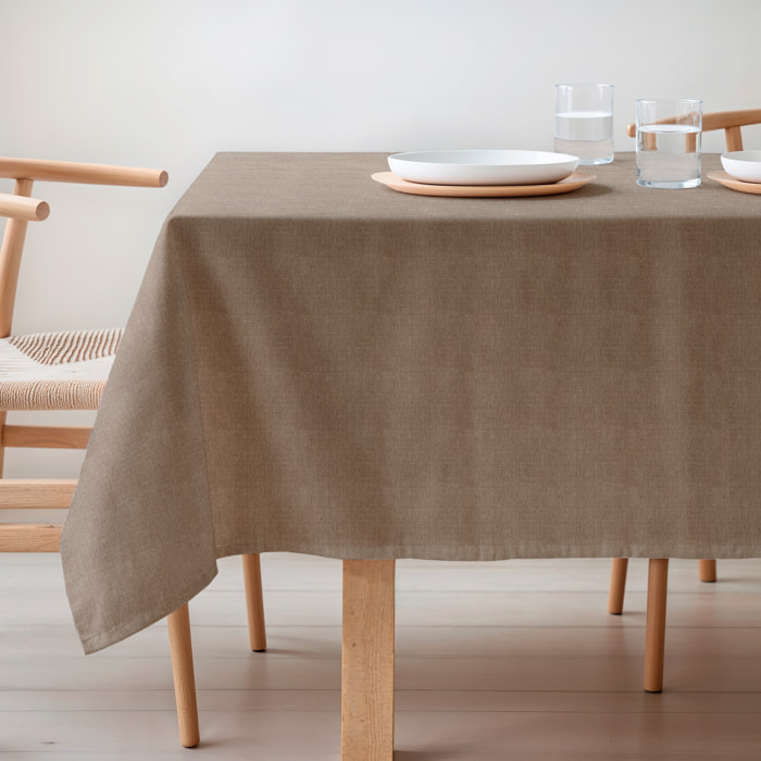 Nappe jacquard unie antitache INDRA TAUPE