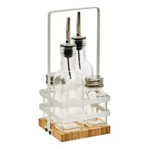Set bouteille huile/vinaigre et condiments Balm transparent