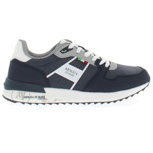 Armata di Mare Scarpe Uomo Sneakers Vintage Running con Soletta Rimovibile in Memory Foam AMU S25N717 Navy Light Grey