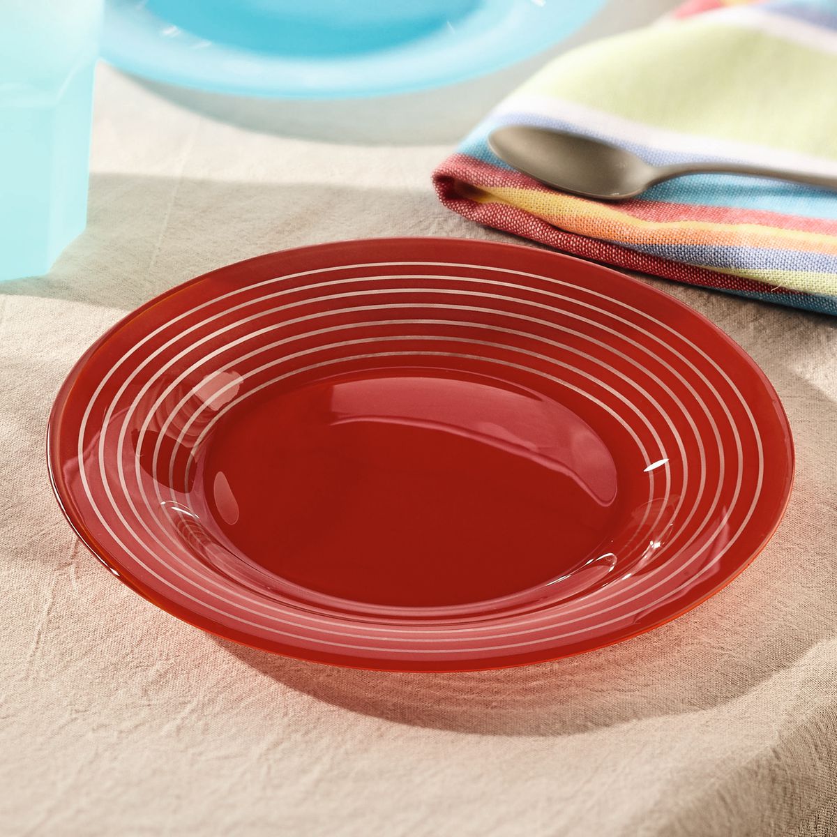 Assiette à dessert rouge 19.5 cm Factory - Luminarc