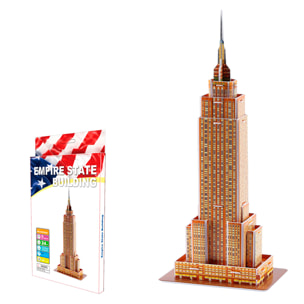 Puzle 3D in cartone dell'Empire State Building a New York. 24 pezzi.