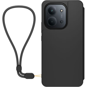 Etui avec cordon MADE FOR XIAOMI Redmi 15C 4G/5G Noir + dragonne