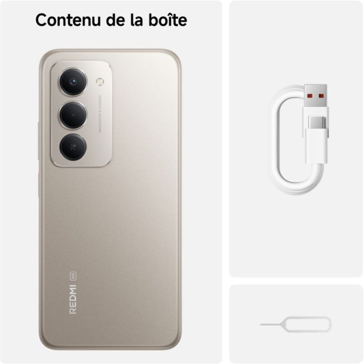 Smartphone XIAOMI Redmi 15 Gris 256Go 5G