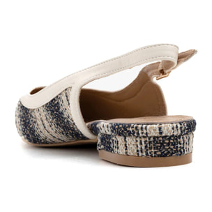 Slingback tonal texture - BEIGE