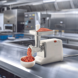 Hachoir électrique avec inverseur - 60 à 80 kg/h - 350 W - 3 grilles - 3 entonnoirs