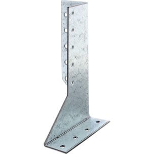 Support U ailes extérieures gauche galvanisé 25x140 Alberts - 331559