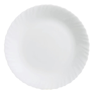 6 assiettes blanches 25 cm Feston - Luminarc