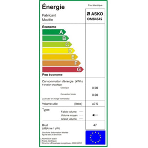 Micro ondes encastrable ASKO OM8464S