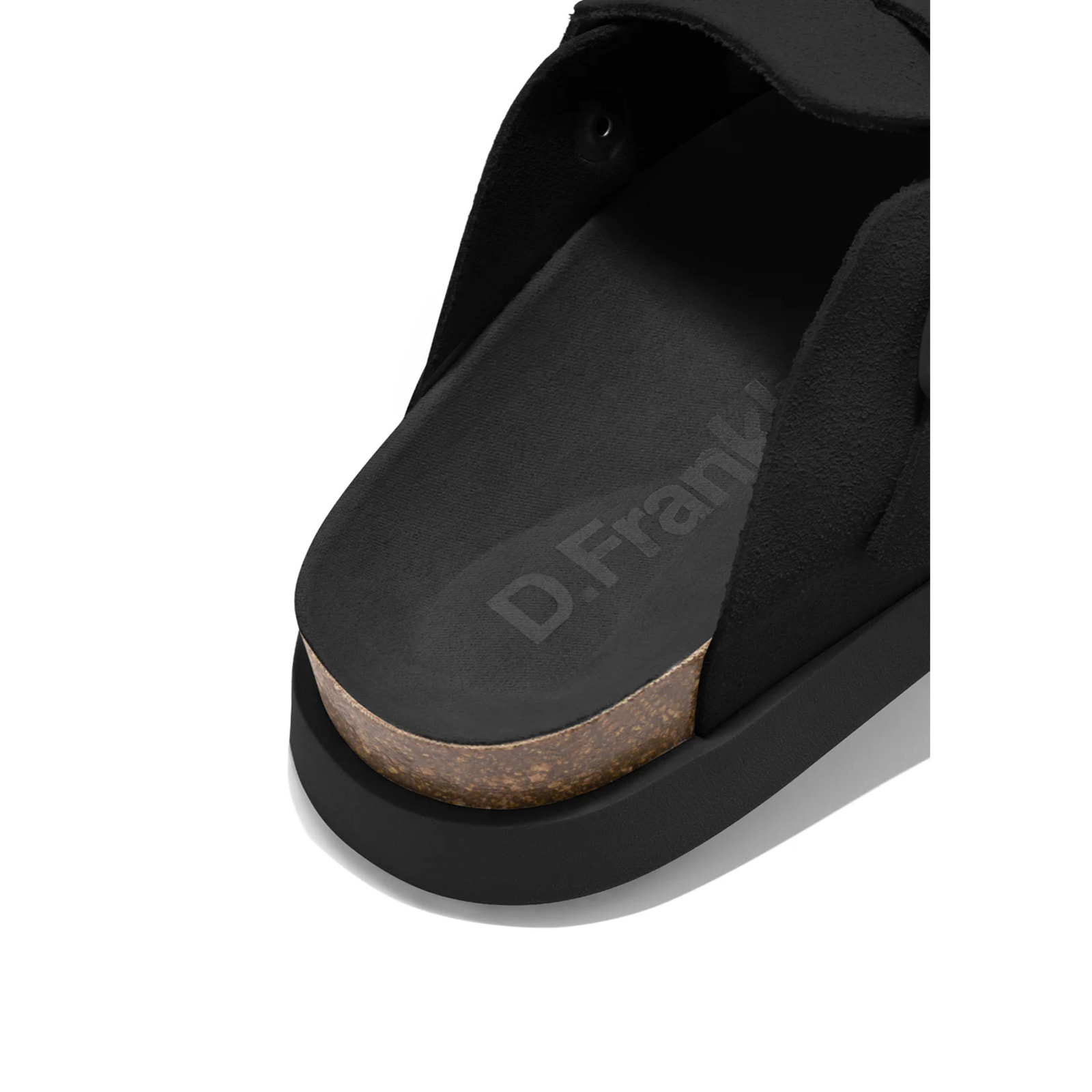 Sandalias Cerradas Vibe Clog Mujer Cierre Hebilla Negra