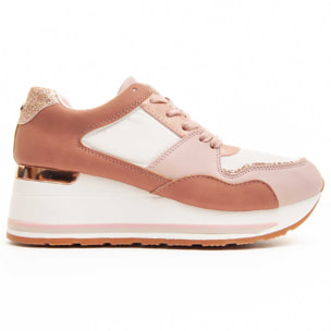 Sneakers - Rosa - Altura: 6 cm