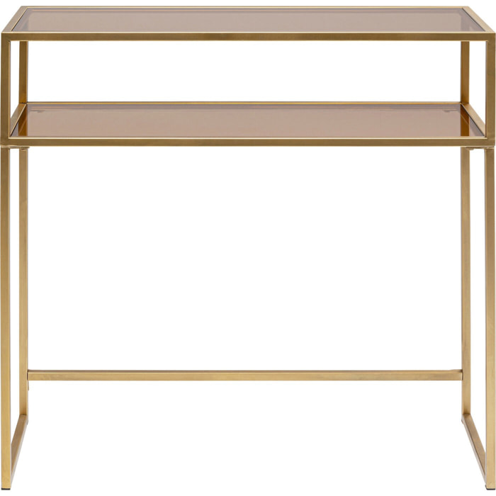 Console Loft 85x30cm dorée Kare Design