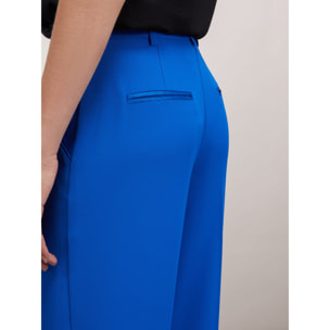Motivi - Pantalón modelo palazzo vaporosos - Azul aciano