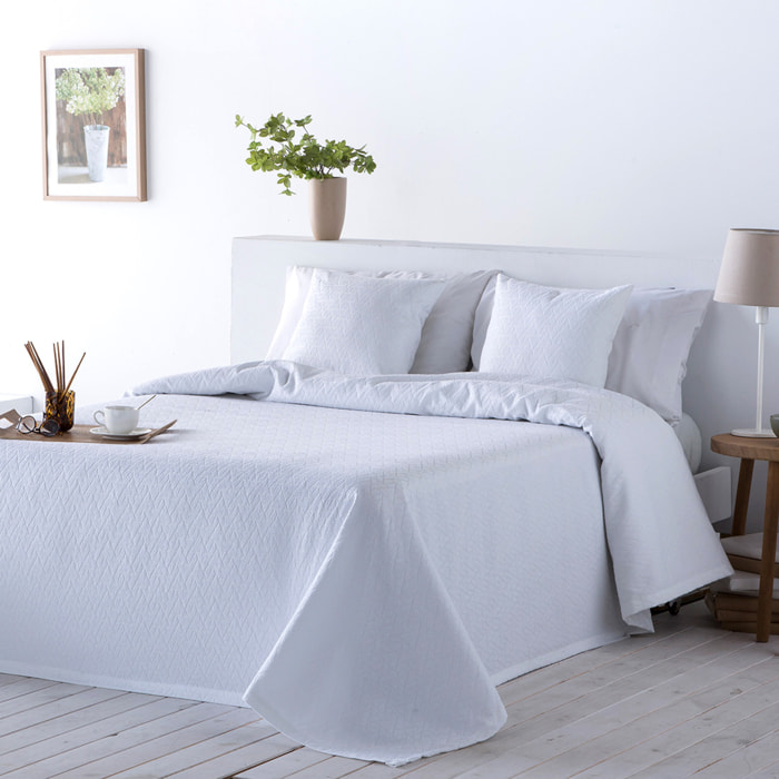 Jeté de lit jacquard BRENTA-C - blanc