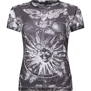 PHILIPP PLEIN Tulle Sexy Pure Fit T-Shirt Butterfly Tattoo