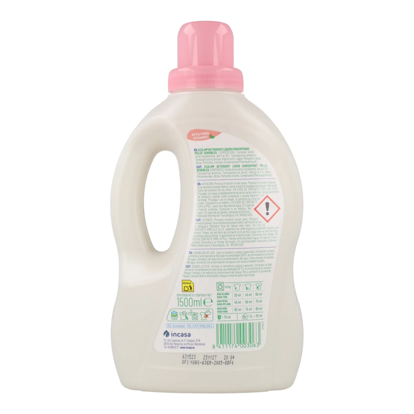 Detergente Liquido Pieles Sensibles Mimidu ECO 25 dosis