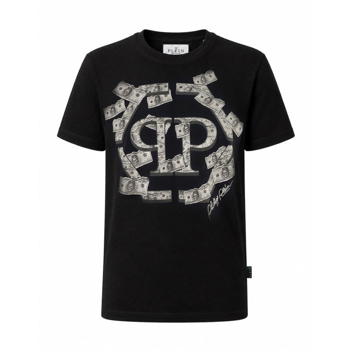 PHILIPP PLEIN Camiseta de cuello redondo y manga corta HEXAGON