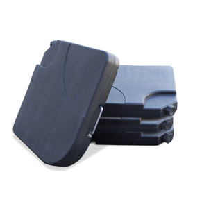 DALLES DE PARASOL - Lot de 4 dalles pour parasol en Polypropylène anthracite