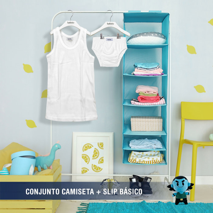 Conj. Comunion Niño Tirante Sport/Slip Desagujado Blanco Talla 10