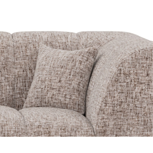 Curtis - canapé d'angle gauche 4 places avec accoudoir en tissu texturé - Taupe