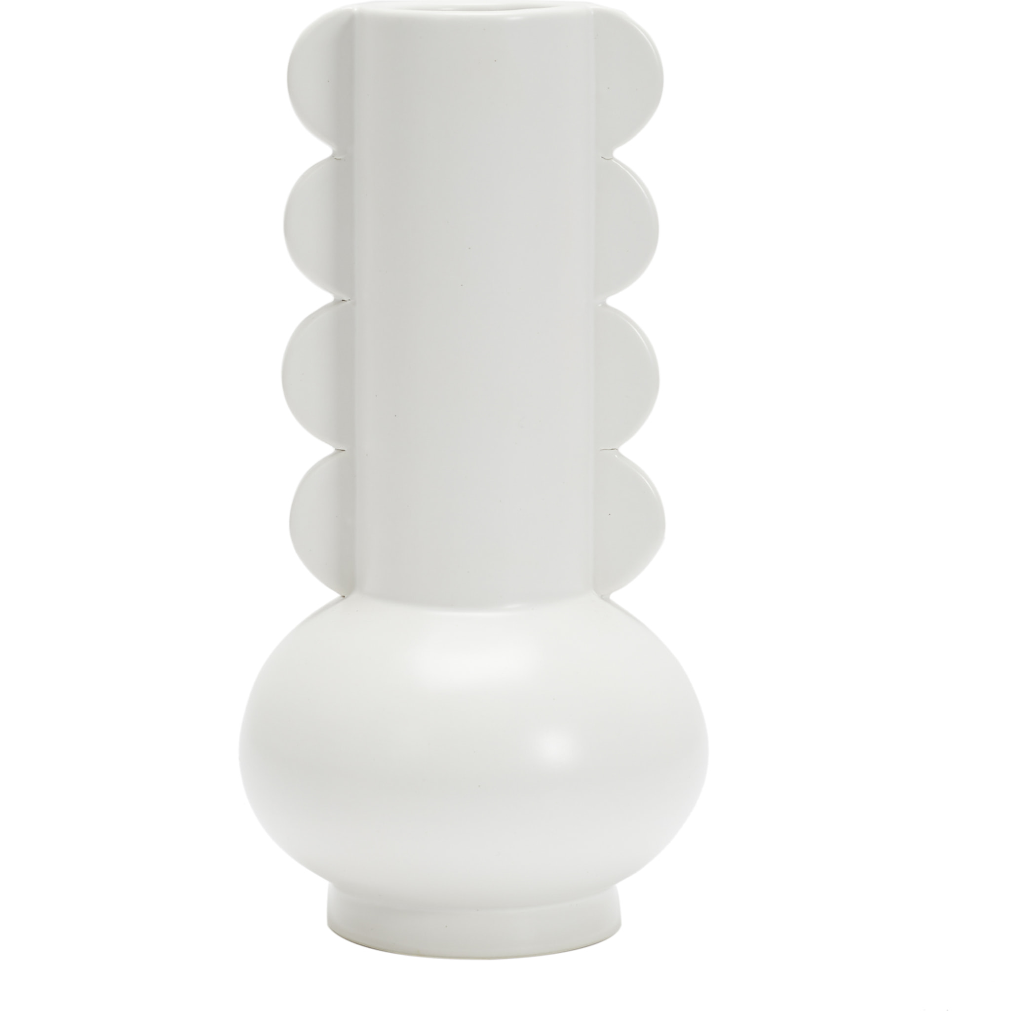 Vase Ceramique Lola Blanc H15cm For White