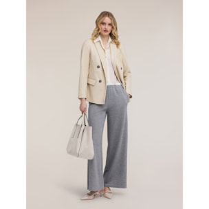 Motivi - Pantalones palazzo en scuba - Gris