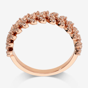 Anello Riviera con Elementi a Foglia in Cubic Zirconia