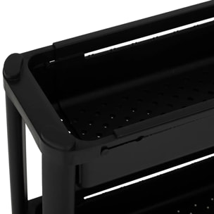 Desserte extensible 4 niveaux noir