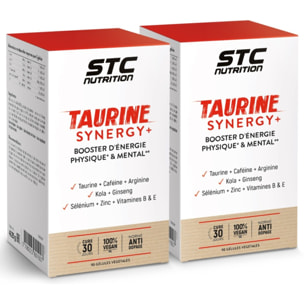 STC NUTRITION - Taurine Synergy + - Booste le tonus physique et mental - Augmente la résistance et l'endurance - 90 gélules végétales
