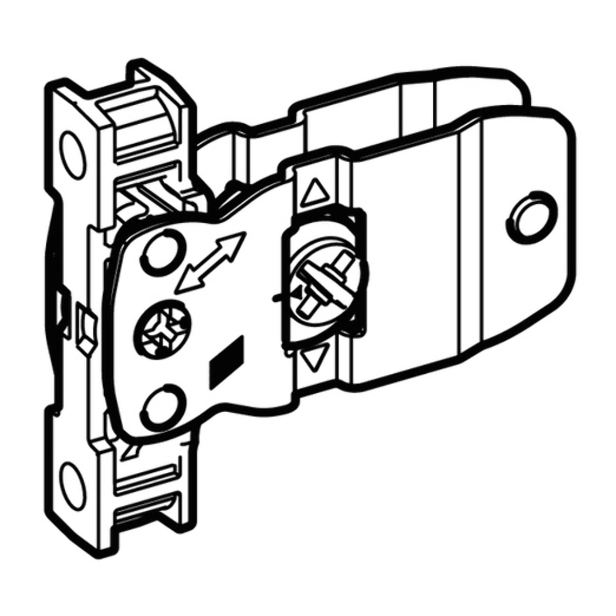 Connecteur de façade de tiroir AvanTech YOU pour profil latéral de tiroir, hauteur 101mm, à visser - HETTICH - 9255835