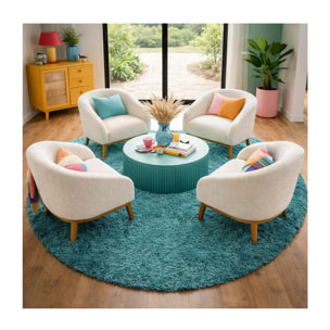 Tapis poils longs shaggy tissé motif uni ZASIVE