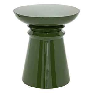 Table d'appoint totem Jaya métal vert D38cm