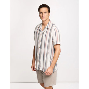 Camisa Manga Corta Beige - Luzum