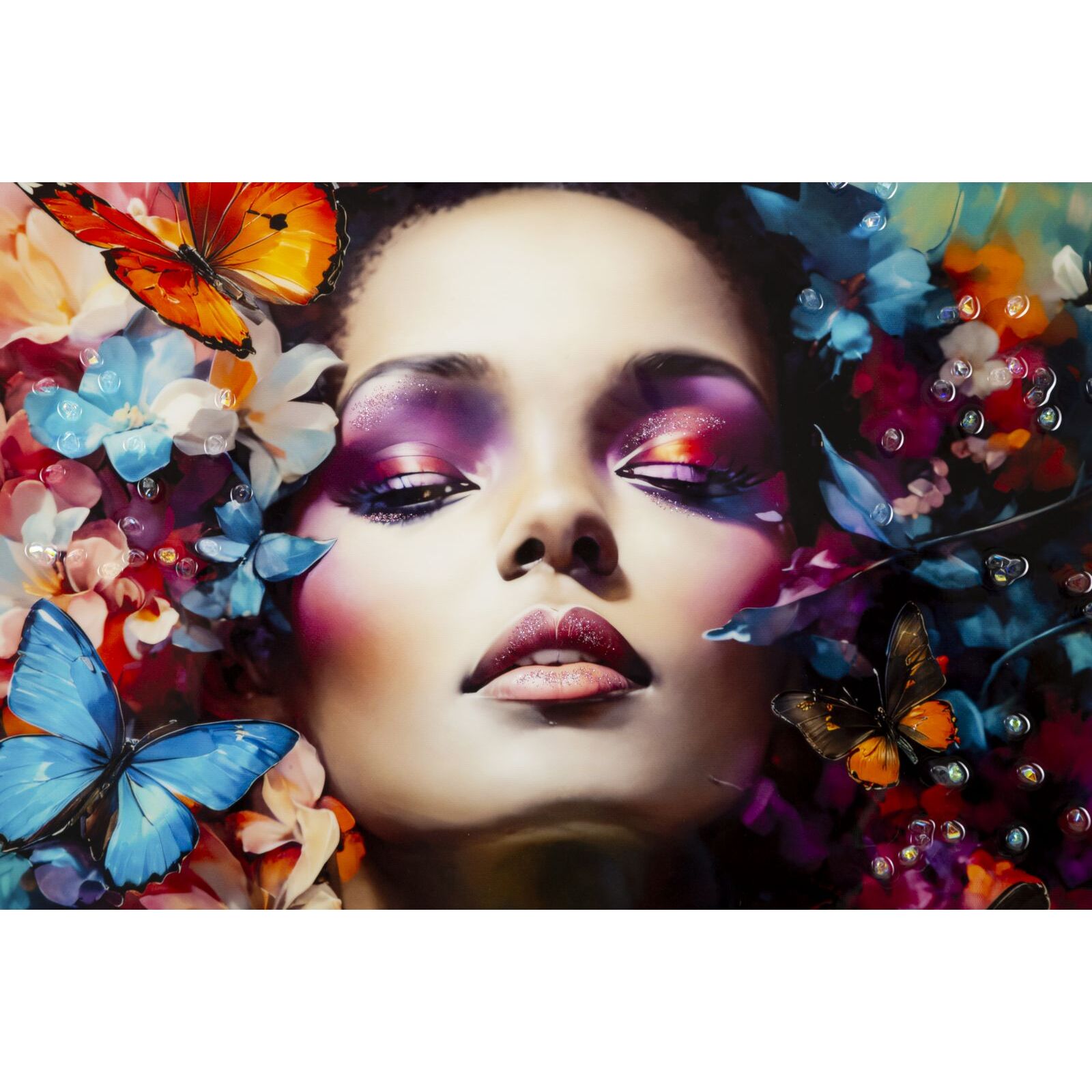 DIPINTO SU TELA LACCATO MARTY C/CORNICE -A- CM 62X4X92